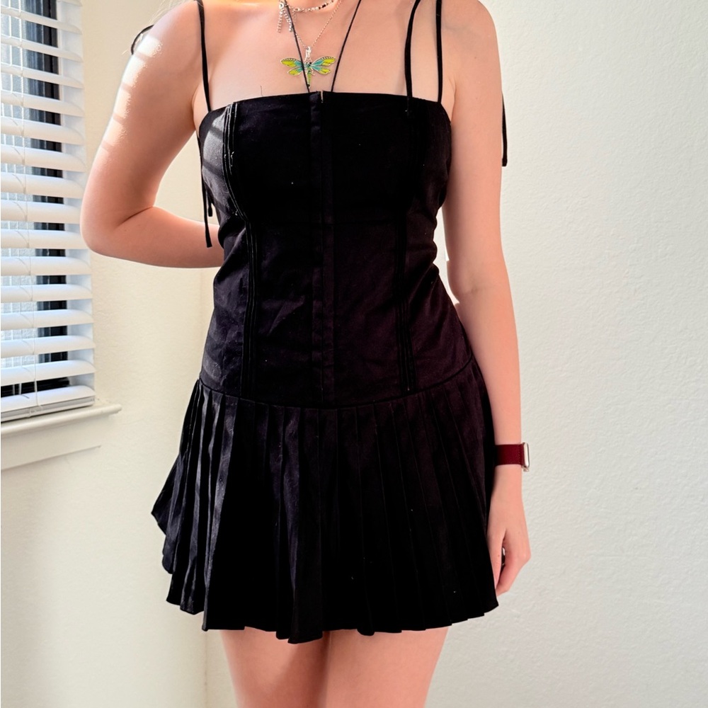 Edikted Black Spaghetti Strap Mini Sundress